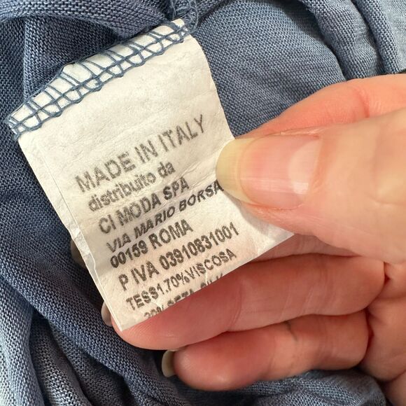 Kate by Laltramoda Light Blue Ombre Tank Sleeveless Lined Midi Maxi Dress S / M - Picture 9 of 12